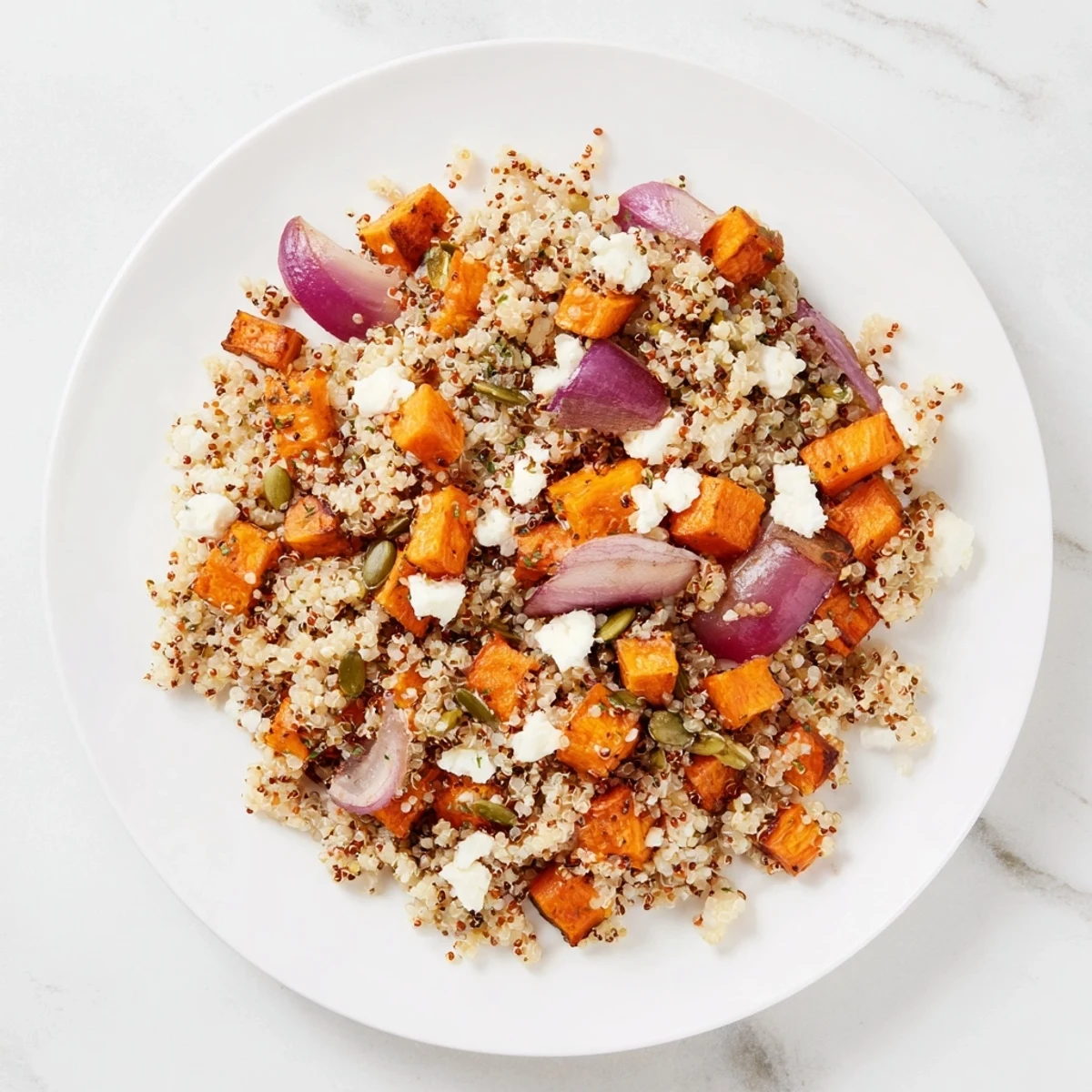Vibrant, caramelized carrots and parsnips mounded over warm quinoa for a wholesome salad.