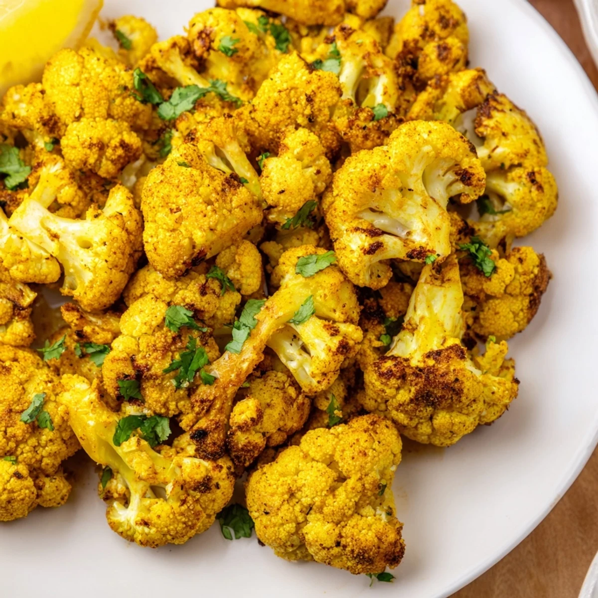 Roasted Cauliflower with Turmeric and Cumin offers crispy, golden edges and earthy aroma from toasted spices.