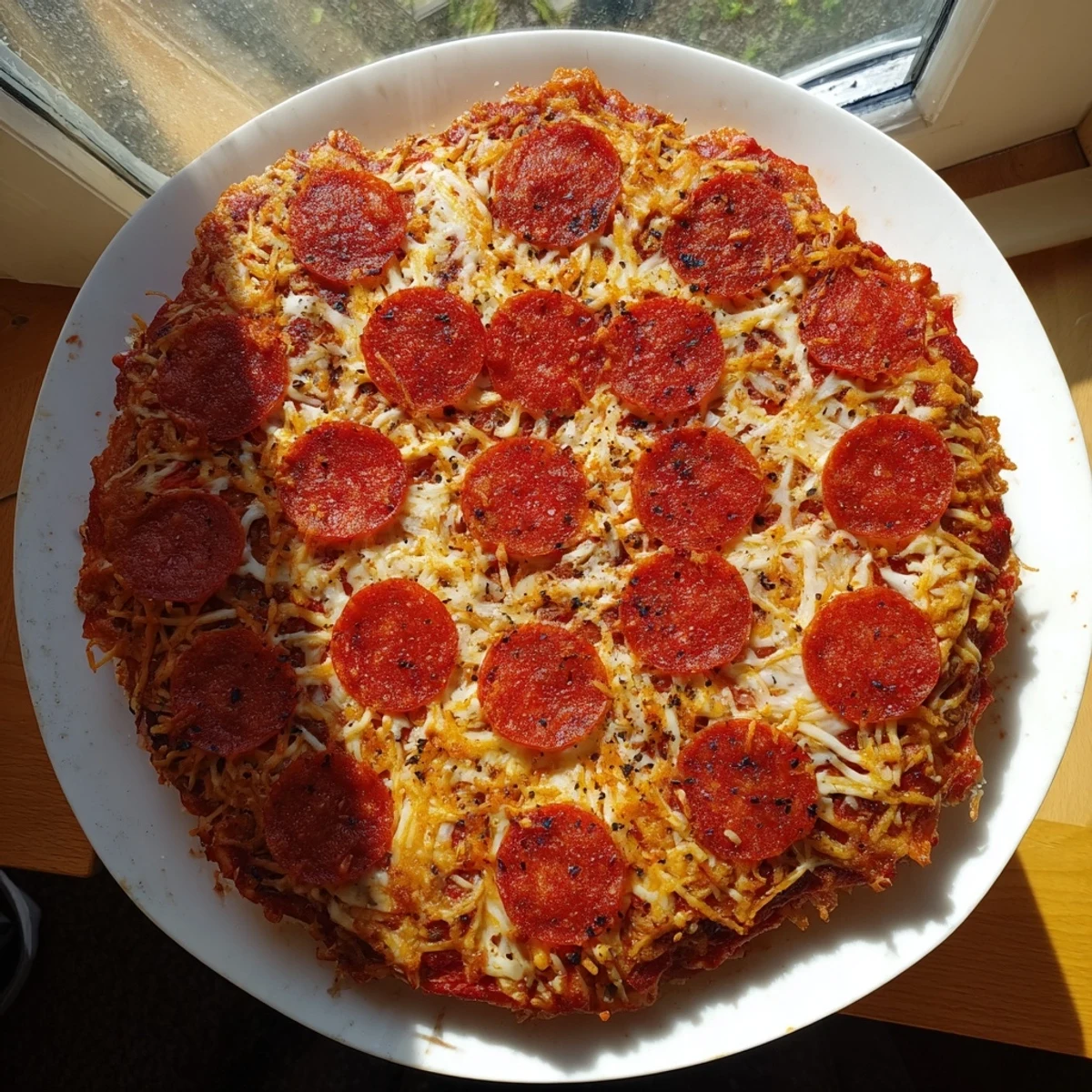 Golden Pizza Hut pan pizza with thick crispy crust and bubbling melted mozzarella cheese