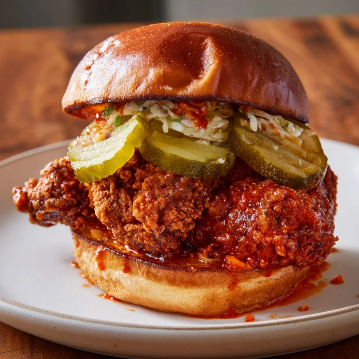 Spicy Nashville Hot Chicken Sandwiches Recipe To Savor paired with sweet iced tea