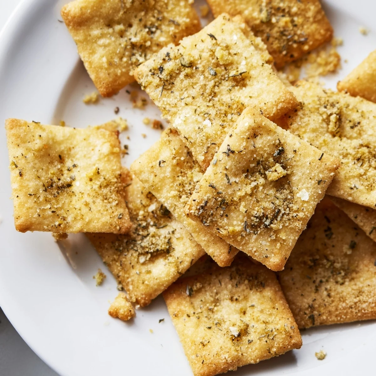 Dill Pickle Saltines: crispy golden crackers tossed in tangy dill seasoning