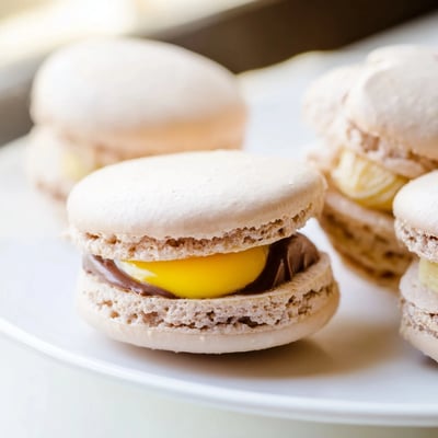 Cadbury Egg Macarons