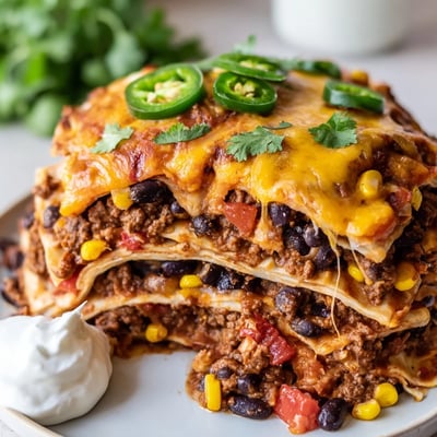 Mexican Lasagna with Tortilla Layers