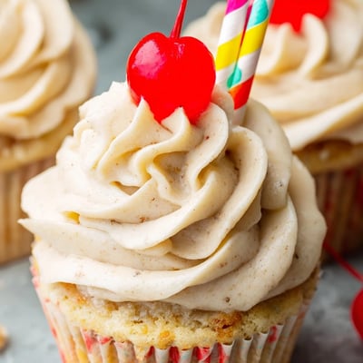 Banana Milkshake Cupcakes