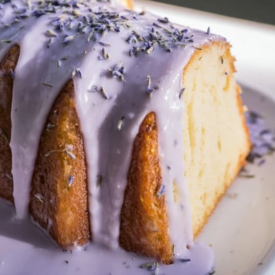 Lavender Glaze Floral Dessert Topping