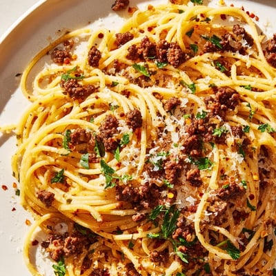 Garlic Butter Beef Pasta