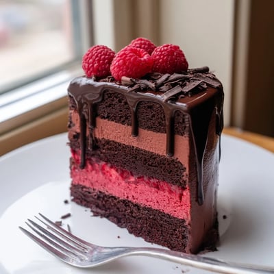 Raspberry Chocolate Mousse Cake